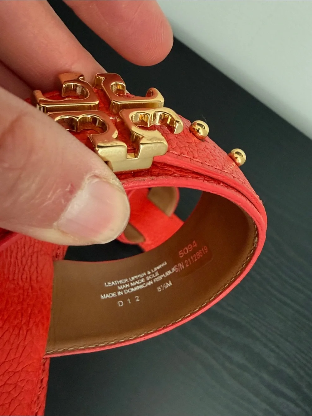 Tory Burch Leather Toe-Ring Slides